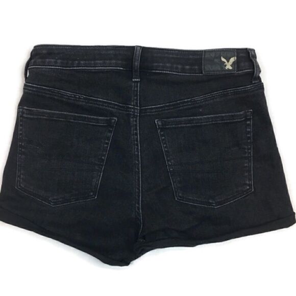 American Eagle Black Super Hi-Rise Shortie Shorts - Picture 3 of 6